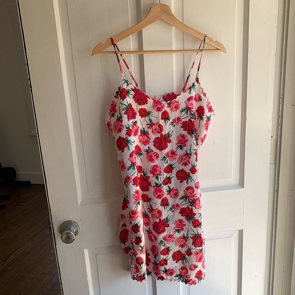 Vintage Rose Slip |  Valentines Day | Lingerie Pink and Red
